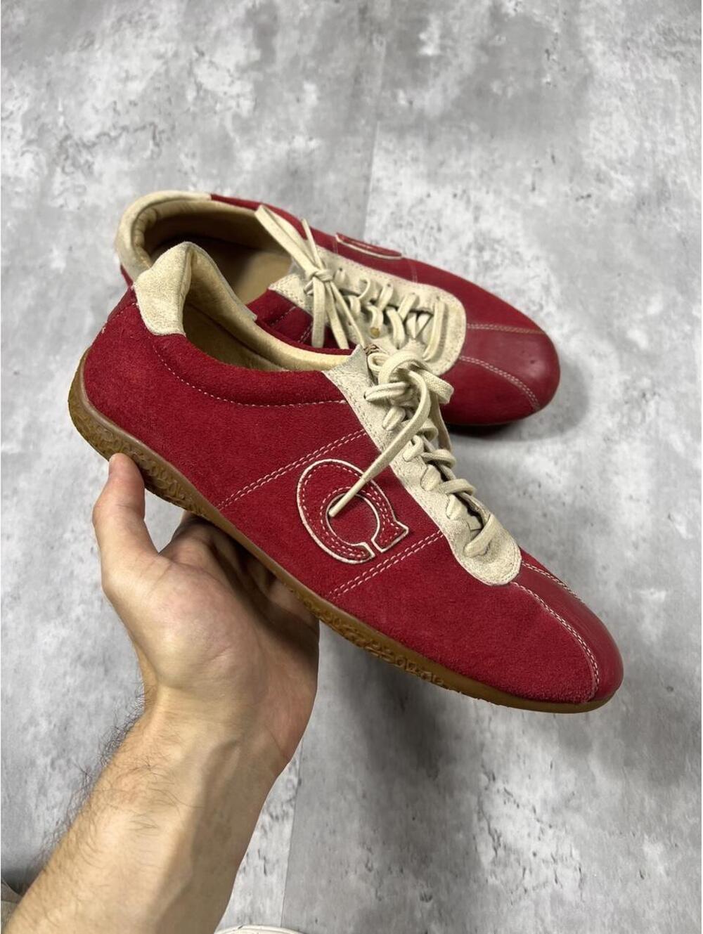 Coach Serena Sneakers Red Suede Leather Gum Sole Women’s 9.5